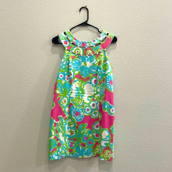 Lilly Pulitzer women dress size 6 colors pink green wight blue - Picture 1 of 3